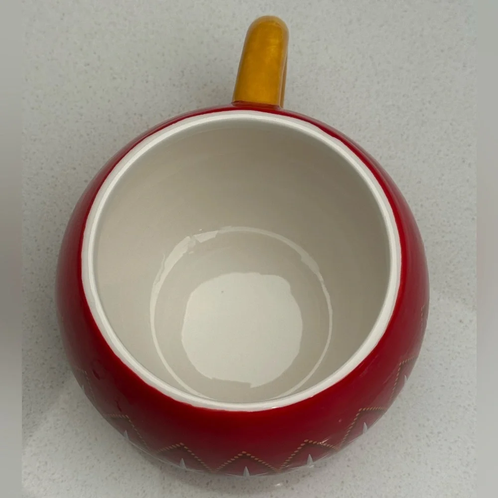 Harry & David Holiday Christmas Mug Red and White Starburst Pattern Ceramic - Picture 6 of 10